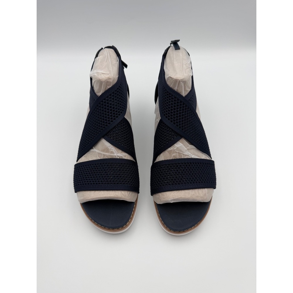 Easy Spirit Witney 2 Sandals 8W Dark Blue Mesh Platform Back Zip Comfort NWT